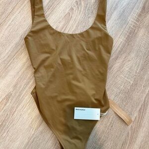 Reformation Brown One Piece Swimsuit